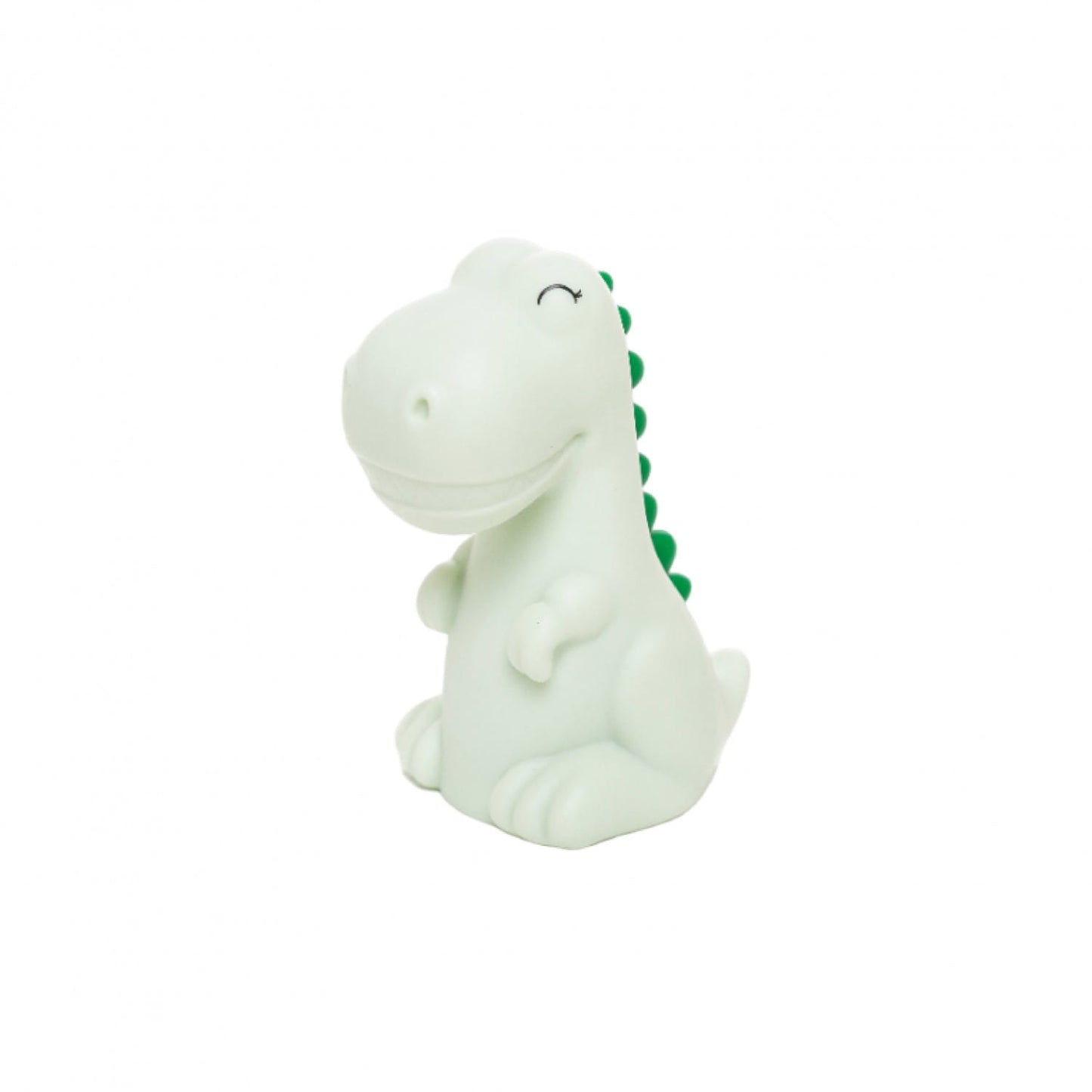 Dhink | Mini Colour Changing LED Night Light – Green Dinosaur with Dark Green Mane