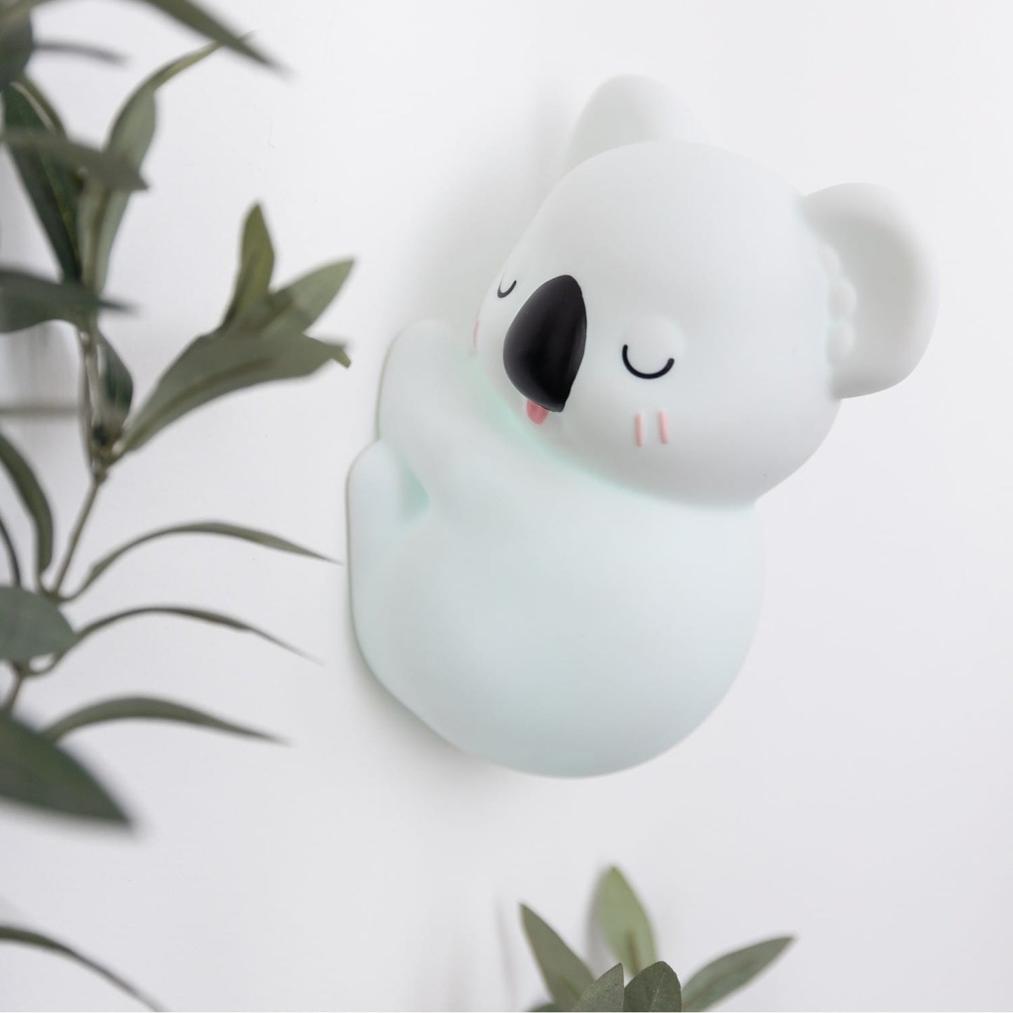 Dhink | Medium Colour Changing LED Night Light – White Sleeping Koala
