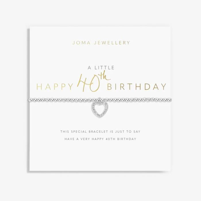 A Little 'Happy 40th Birthday' Bracelet
