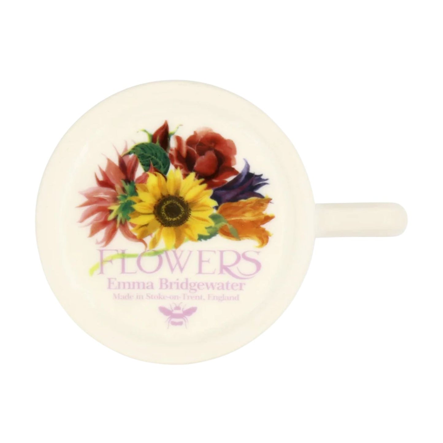Flowers Red & Pink Dahlia 1/2 Pint Mug