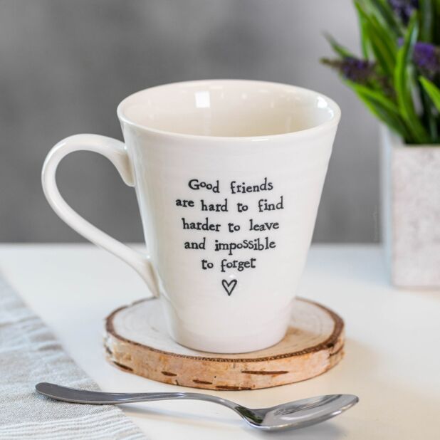 East of India Good Friends Porcelain Mug
