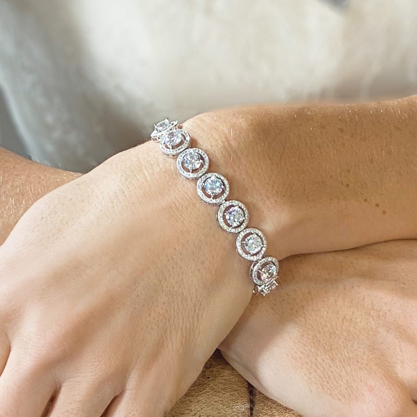 Hampton Rhodium Crystal Classic Bracelet
