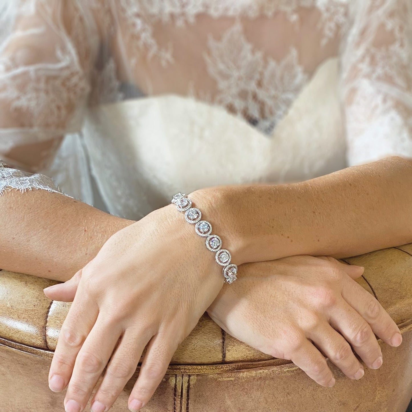 Hampton Rhodium Crystal Classic Bracelet