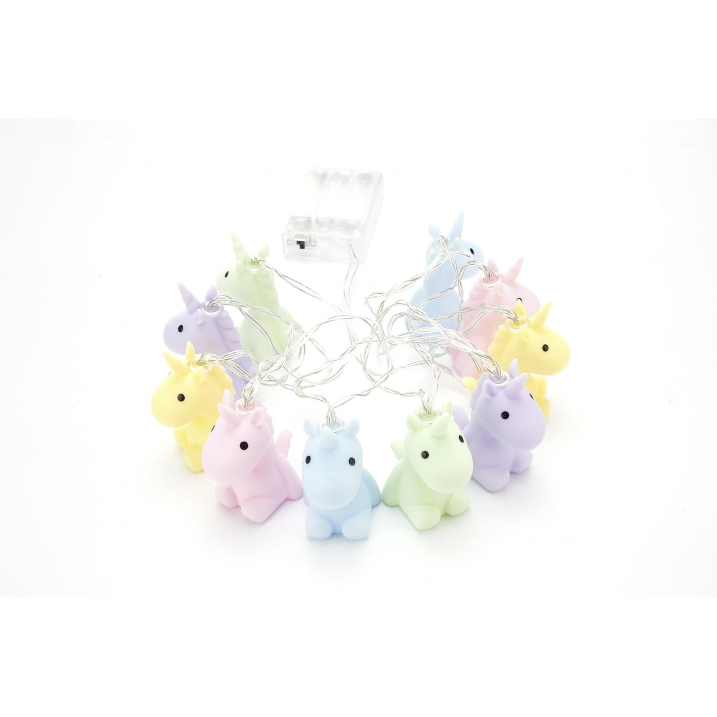 Dhink | LED String Lights | Mixed Coloured Pastel Unicorns | 10 Lights
