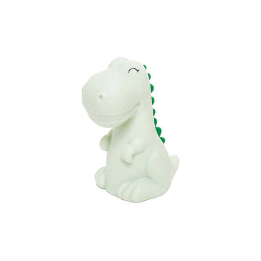 Dhink | Mini Colour Changing LED Night Light – Green Dinosaur with Dark Green Mane