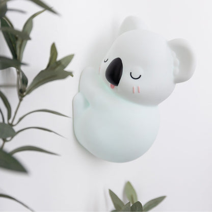 Dhink | Medium Colour Changing LED Night Light – White Sleeping Koala