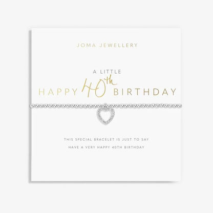 A Little 'Happy 40th Birthday' Bracelet
