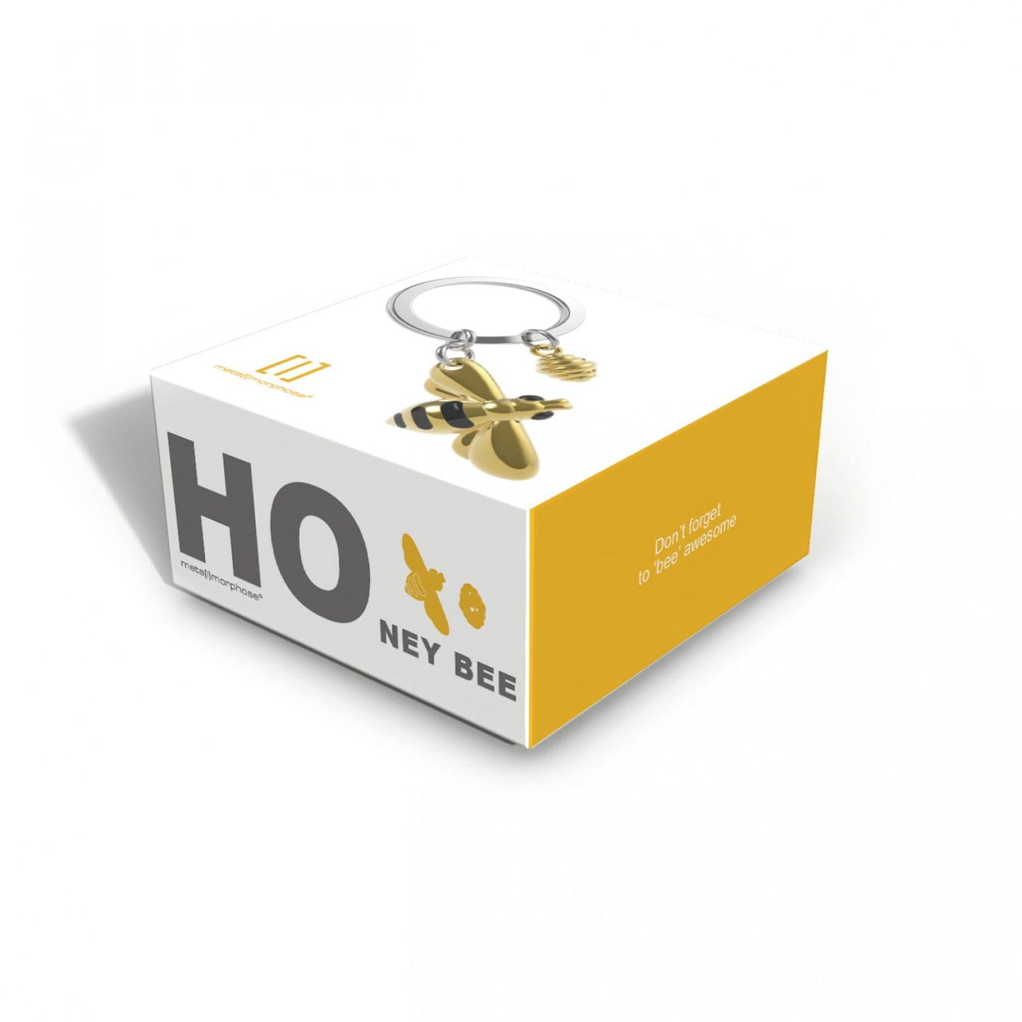 Metalmorphose | Gold & Black Bee with Honey Keyring