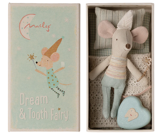 Maileg Fairy Mouse, Little brother in matchbox