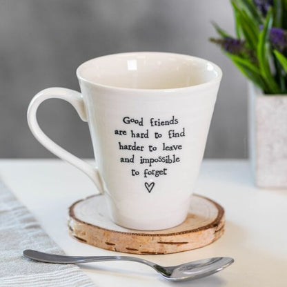East of India Good Friends Porcelain Mug