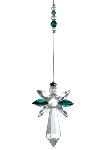 Large Crystal Guardian Angel Emerald