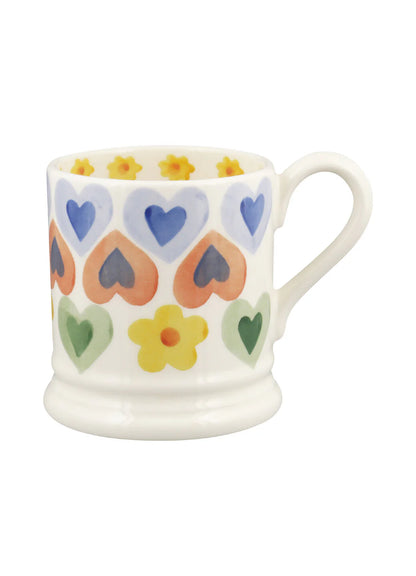 Hearts & Flowers 1/2 Pint Mug