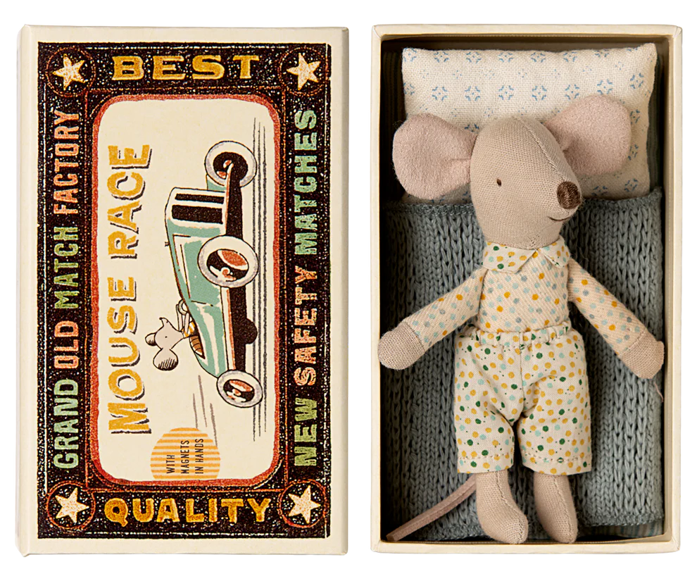 Maileg -Little brother mouse in matchbox