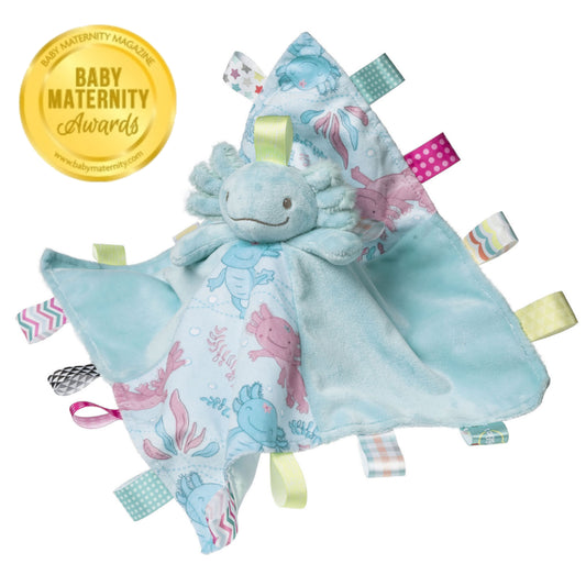 Taggies Fizzy Axolotl Character Blanket – 13×13″