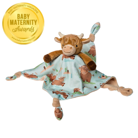 Hetty Highland Cow Character Blanket – 13×13″