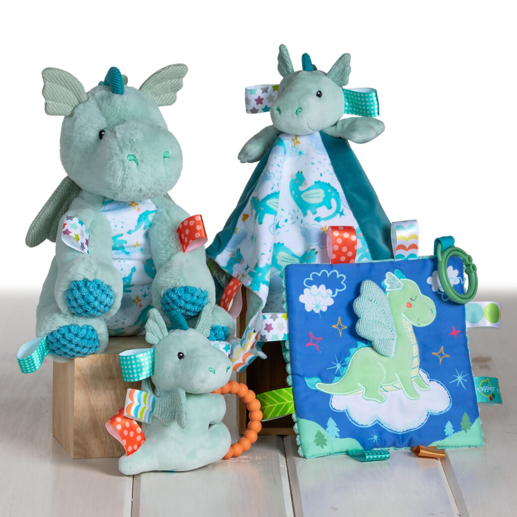 Taggies Crinkle Me Drax Dragon – 6×6″