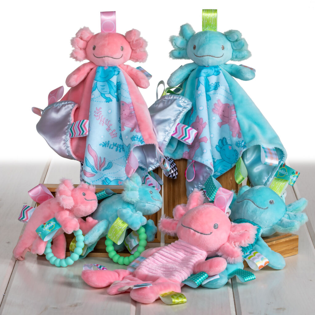 Taggies Fizzy Axolotl Crinkie – 9″
