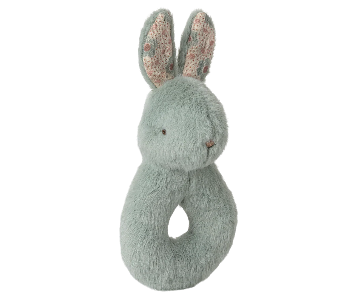 Rabbit rattle set - Mint