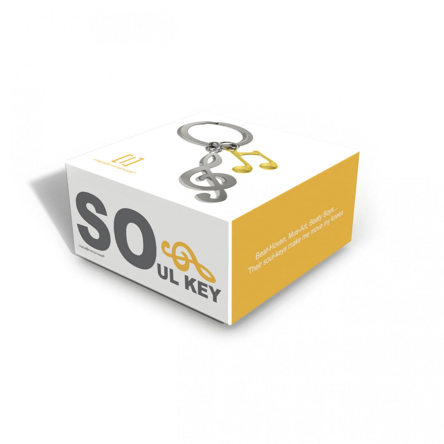 Metalmorphose | Silver & Gold Treble Clef Music Note Keyring