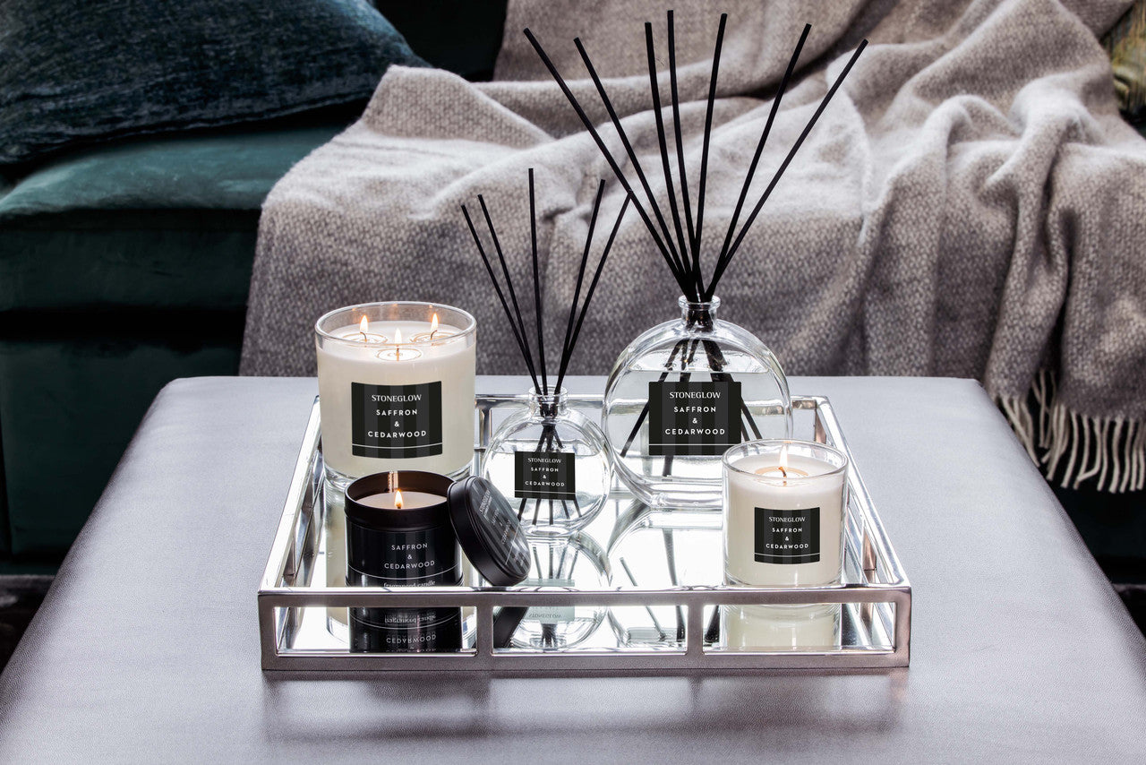 Saffron & Cedarwood Scented Candle Tin