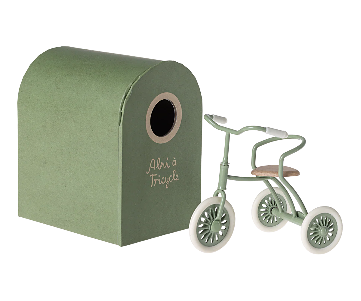 Maileg Abri à tricycle, Mouse - Green