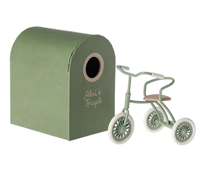 Maileg Abri à tricycle, Mouse - Green
